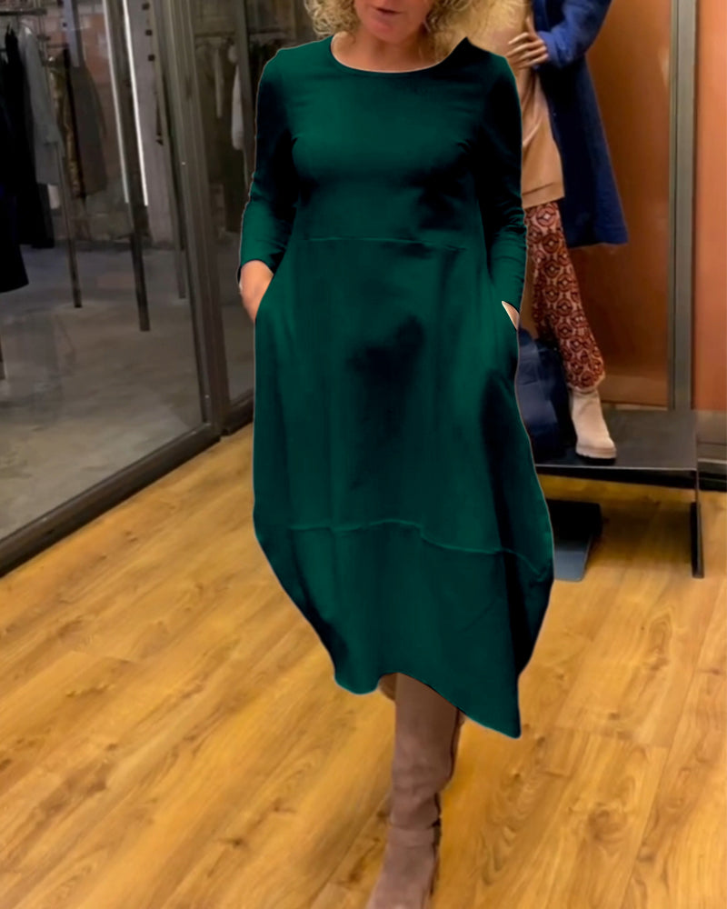 Elegant Solid Color Women's Dress