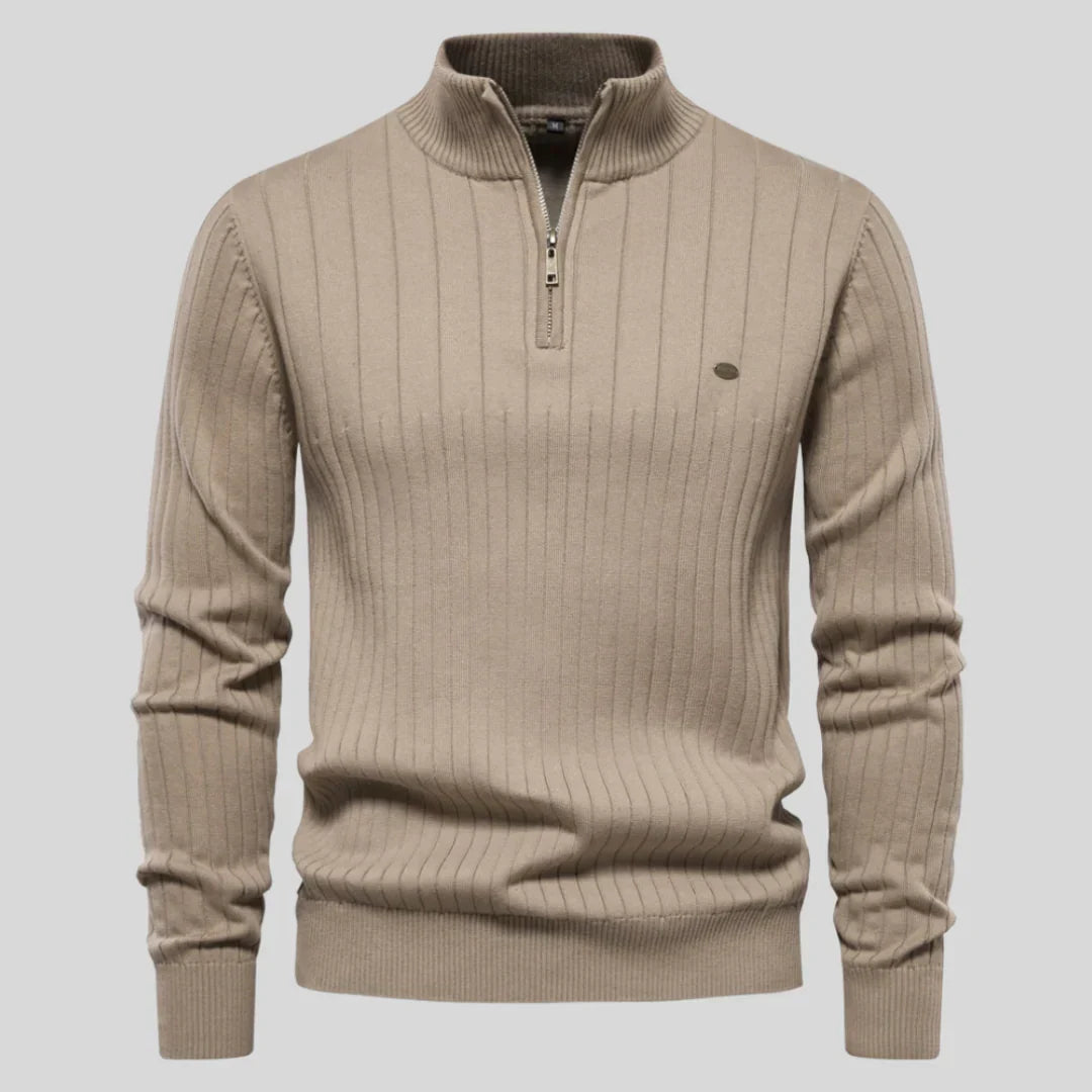 Men's Warm Knitted Half-Zip Sweater Winter Edition