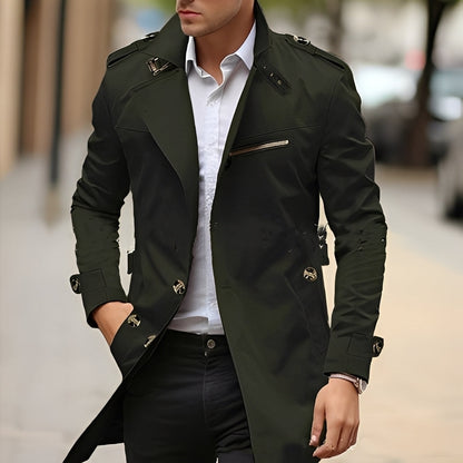 Stylish Men's Trench Coat Elegant Design