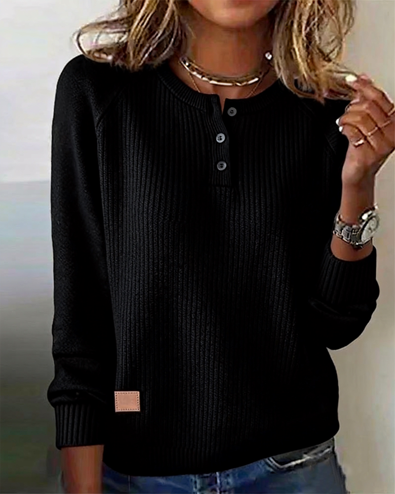 Stylish Raglan Dress Modern Button