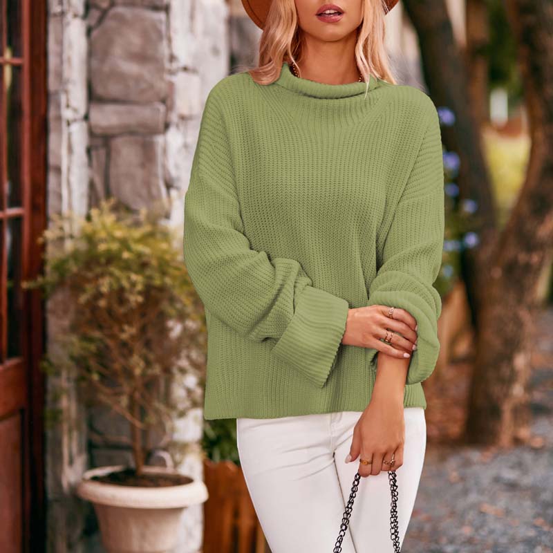Elegant Women's Knitted Sweaters Solid Timeless
