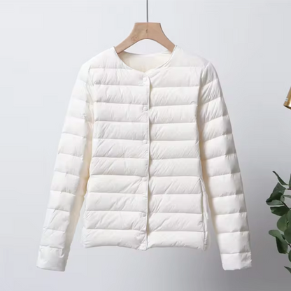 Women's Down Jacket Slim Fit Lightweight Padded Hooded Short Jacket