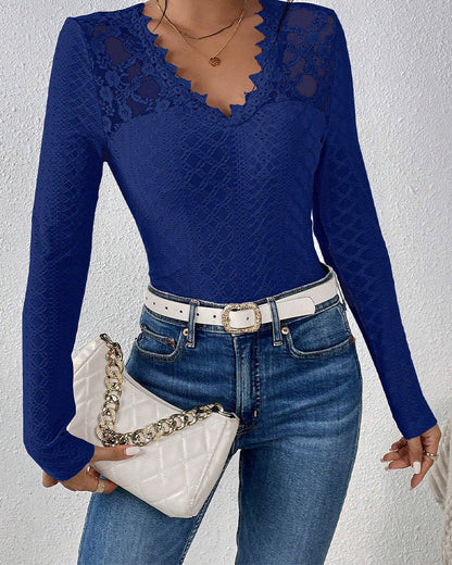 Elegant V-Neck Lace Dress
