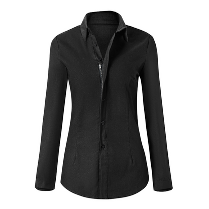 Elegant Women's Blouse Long-Sleeved Classic