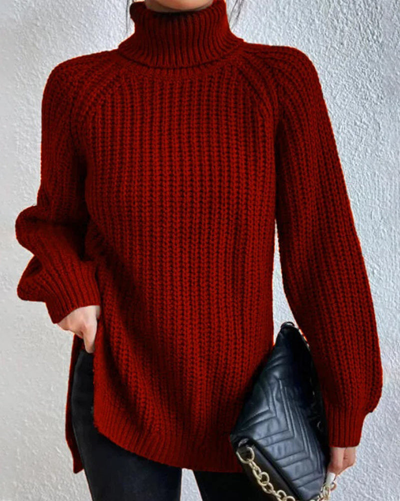 Women's Sweater Autumn Turtleneck Generous