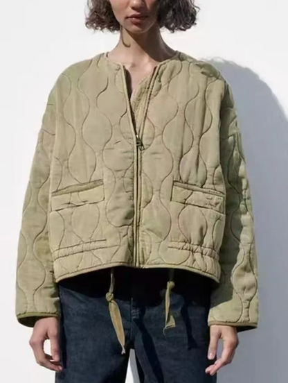 Modische Damenjacke Baumwolle - IdealeKleiden