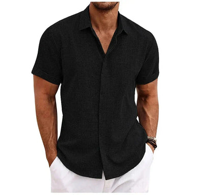 Men's Cotton Linen Modern Slim Fit Shirt