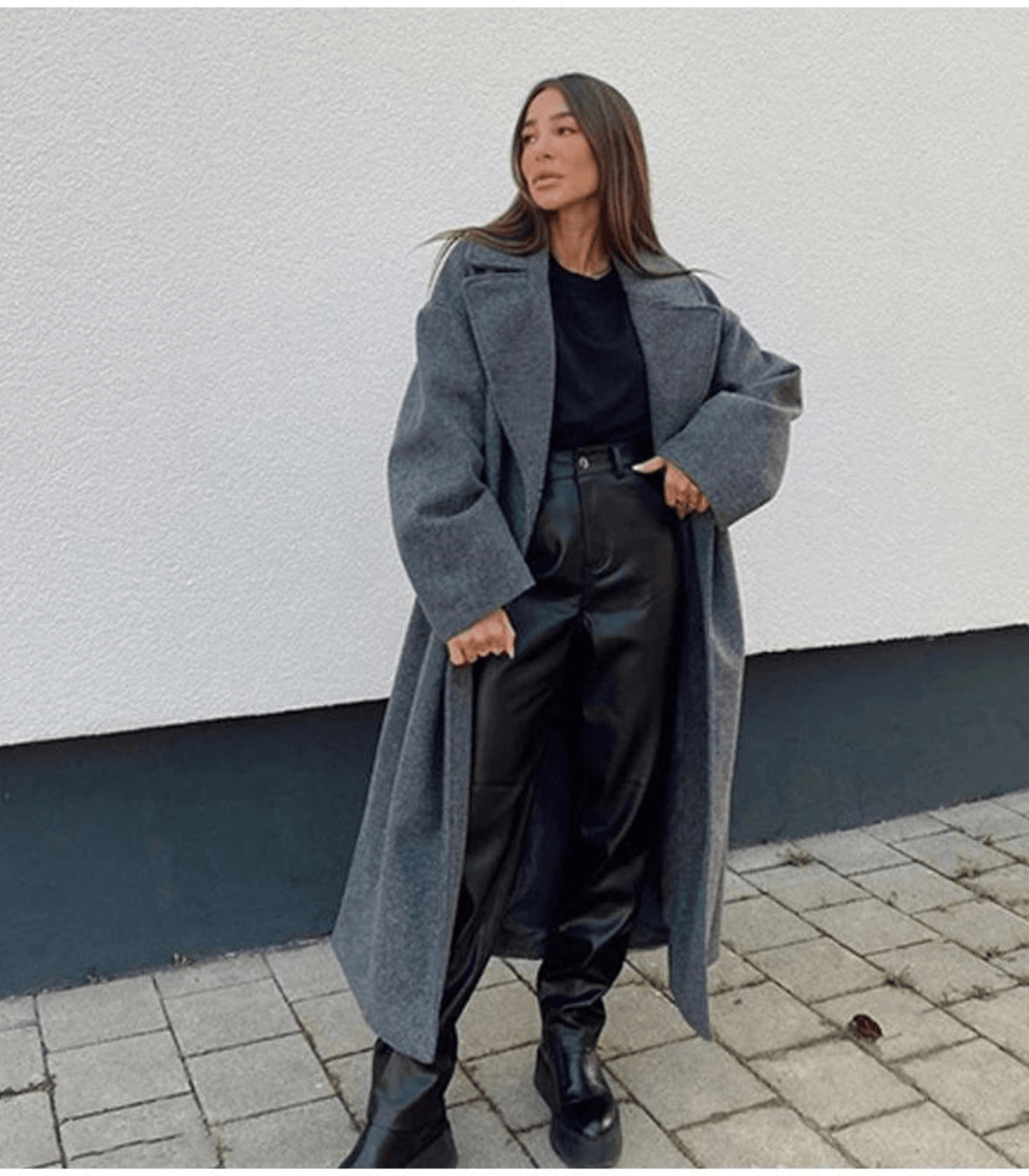 Mantel Damen Wollmischung Klassisch Doppelreiherschluss - IdealeKleiden