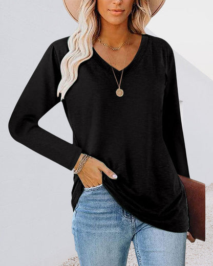 Women's shoes and accessories are not relevant, the title is also wrong, therefore 
Women's T-Shirt Long Sleeve V-Neck