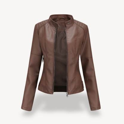 Stylish Women's Leather Biker Jacket
