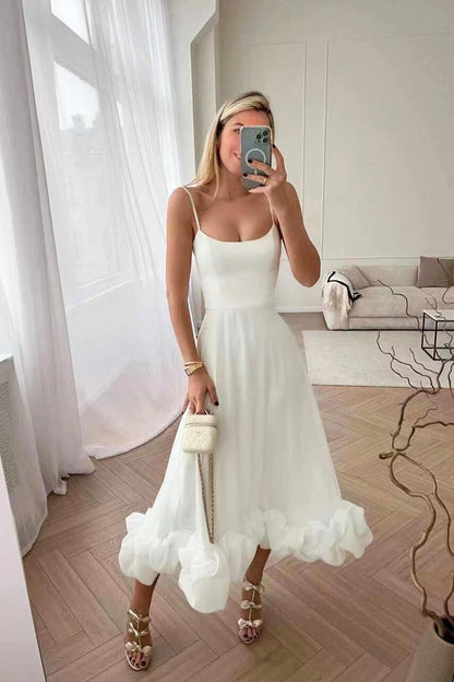 Elegant Women's Dress Wedding Guest Ruffle Design