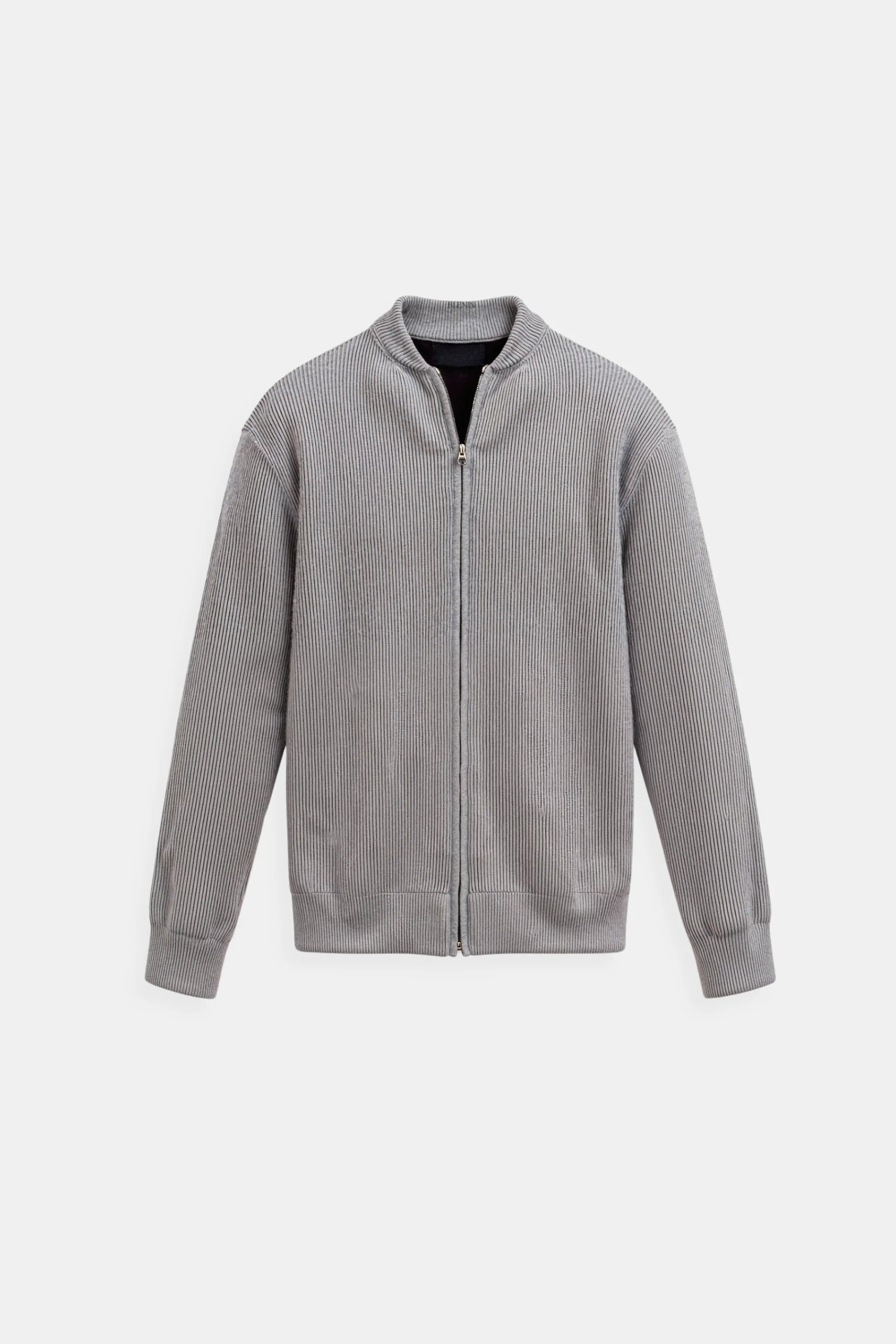 Elegante Herren Strickjacke Slim Fit Reißverschluss - IdealeKleiden