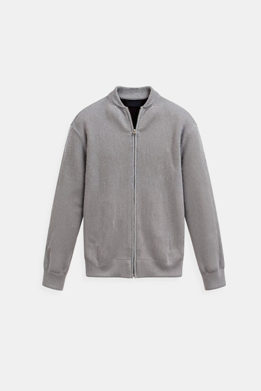 Elegante Herren Strickjacke Slim Fit Reißverschluss - IdealeKleiden