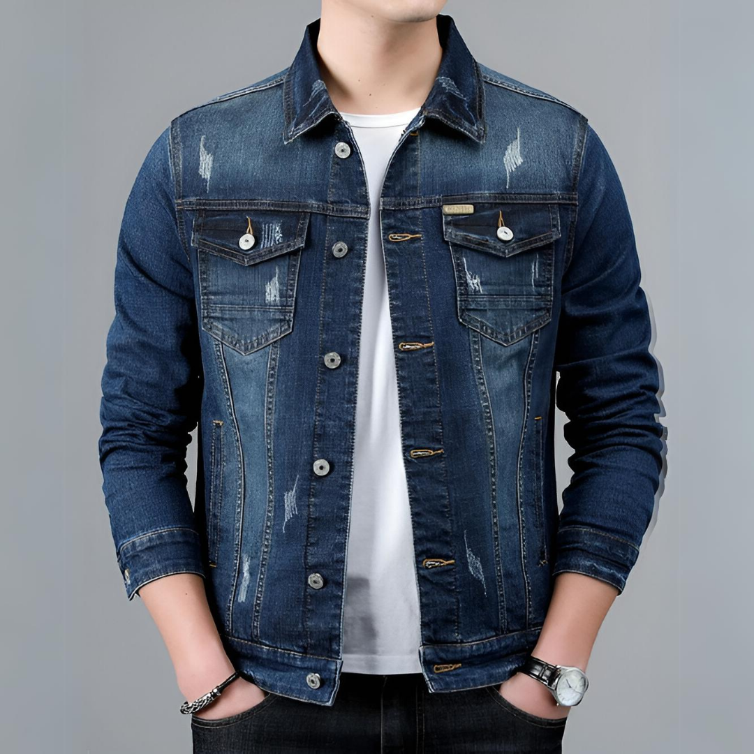Stylish Men's Denim Jacket Classic Design