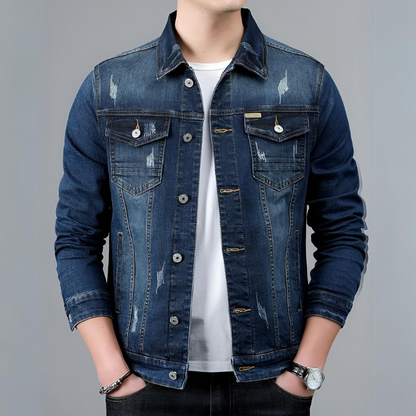 Stylish Men's Denim Jacket Classic Design