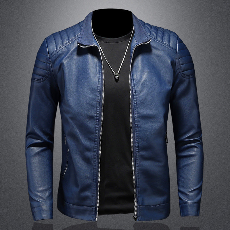Fashionable Leather Jacket Slim Fit Men