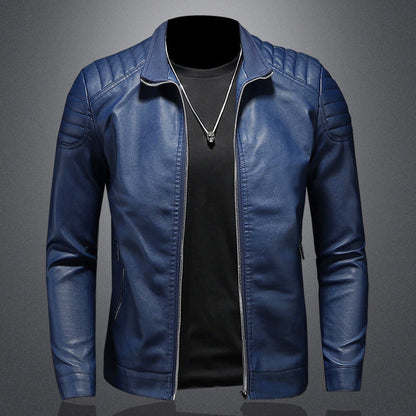 Fashionable Leather Jacket Slim Fit Men