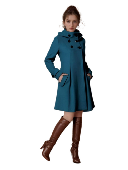 Elegant Women's Slim Fit Collared Coat
