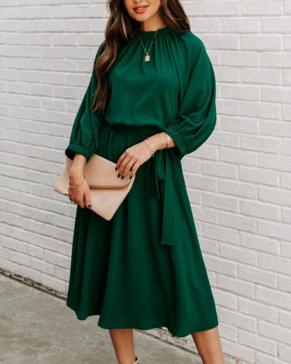Elegant Summer Dress Round Neck