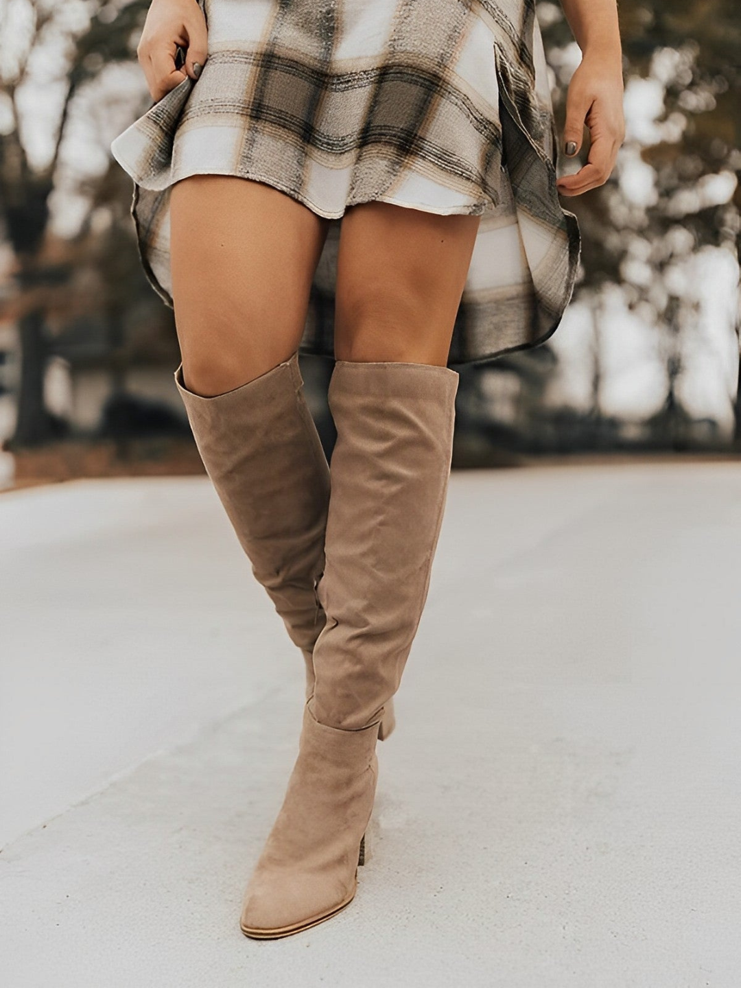Elegante Damenstiefel Hoch Absatz Schuhe - IdealeKleiden