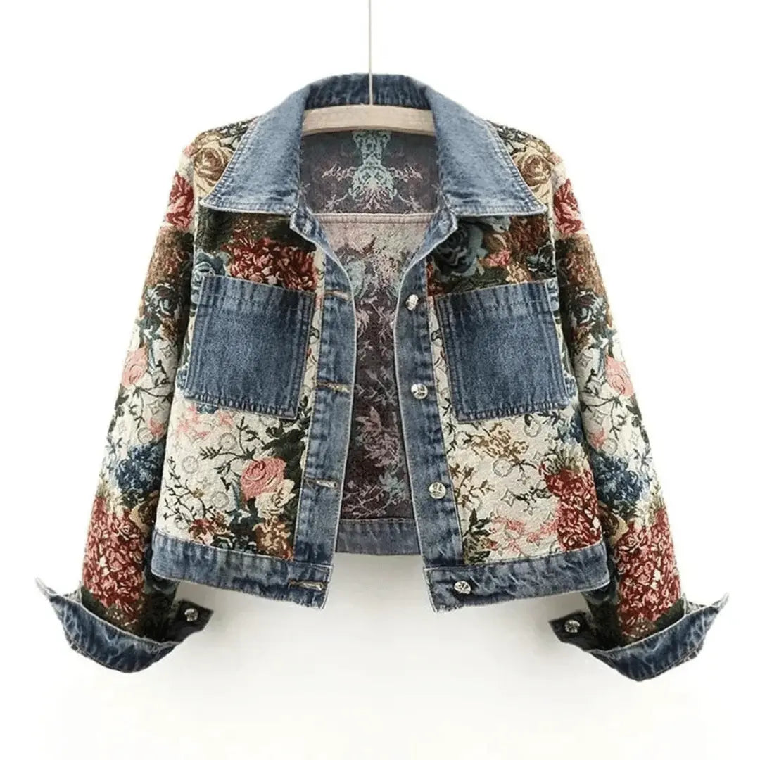 Summer Jacket Floral Denim