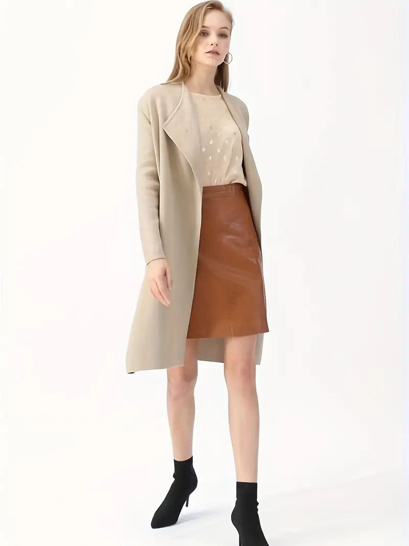 Herbstmantel Damen Modern Zeitlos Elegante Länge - IdealeKleiden