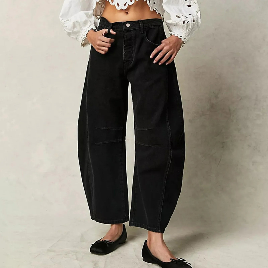 Damenhose Weit Bequem Alltag - IdealeKleiden