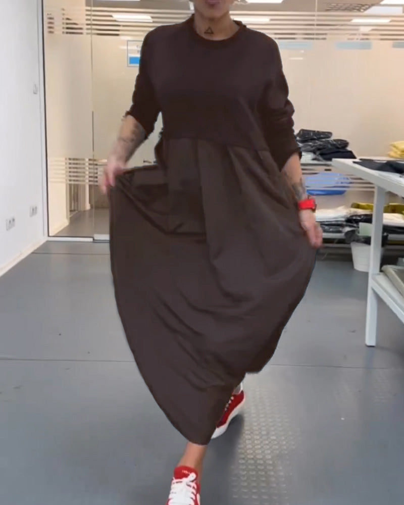 Colorful Leisure Dress Plain Fashion