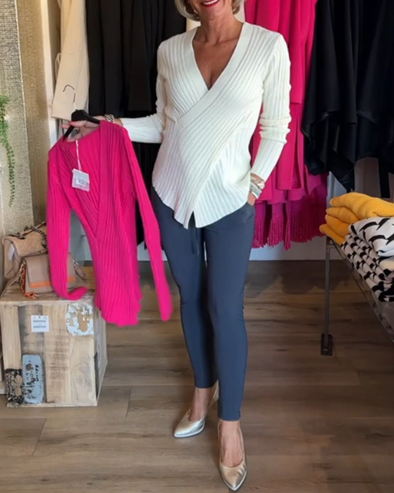 Simple Knitwear Solid Color