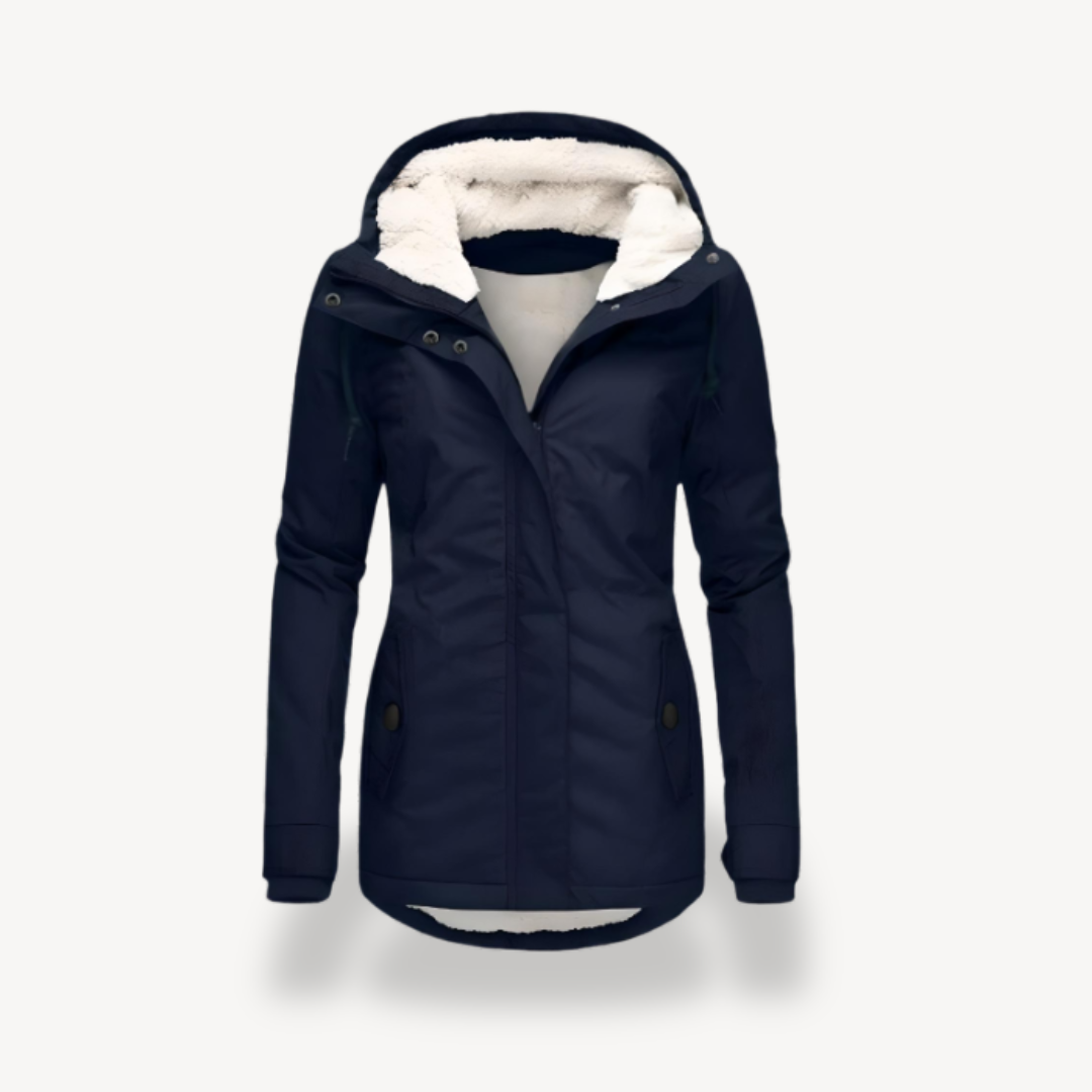 Women's waterproof winter jacket with hood