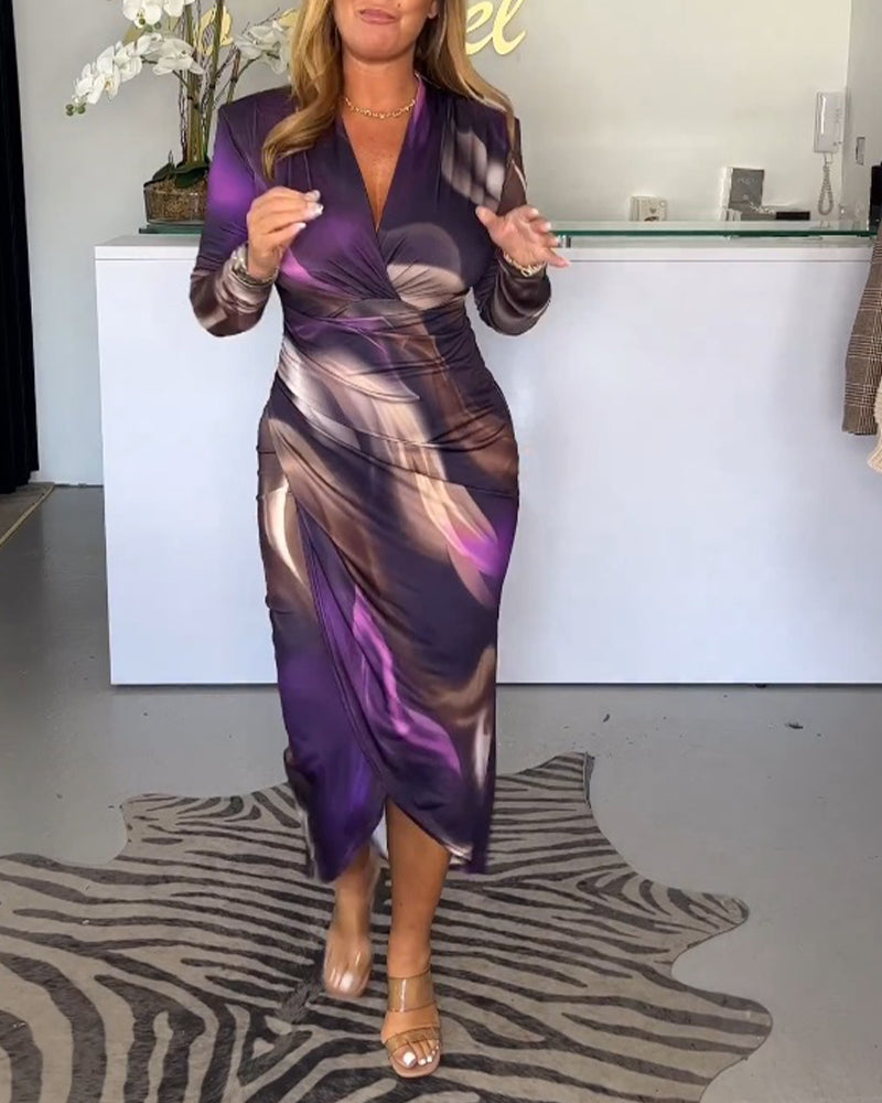 Elegant Dress for Women with V-Neck