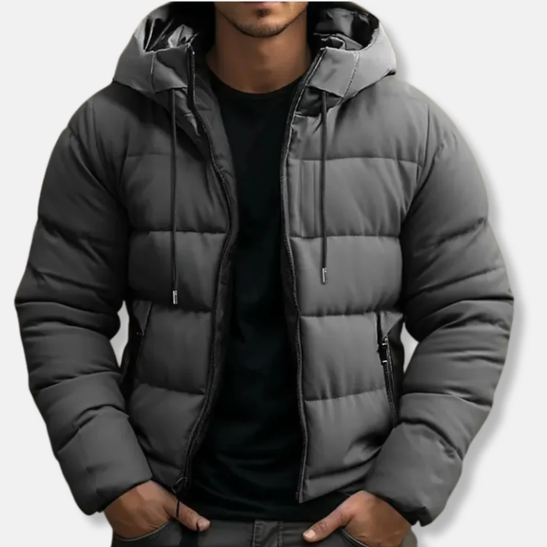Winter Pufferjacke Kapuze Verstellbar - IdealeKleiden