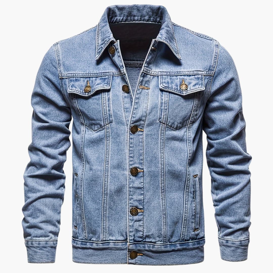 Stylish Men's Slim Fit Denim Jacket