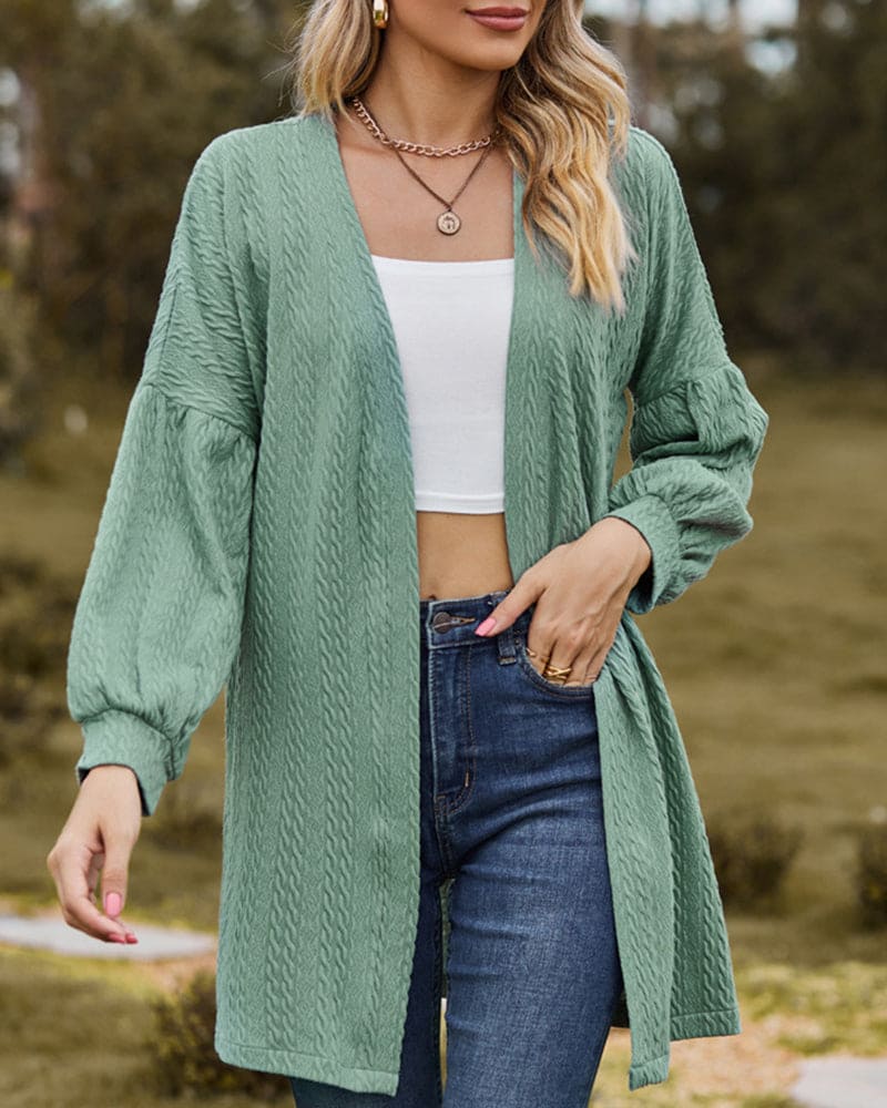 Classic Cardigan with Set-in Sleeves Elegant
