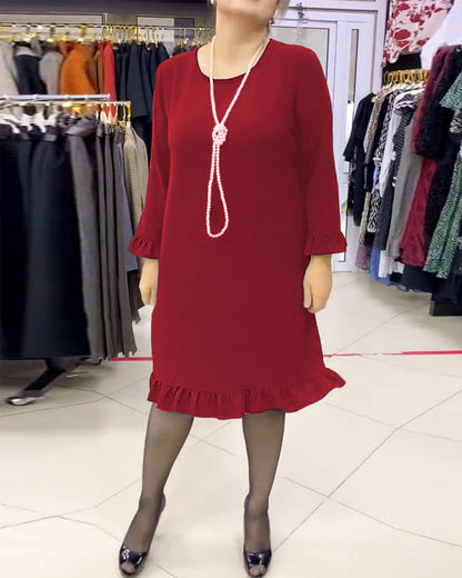 Patchwork Summer Dress with Ruffles