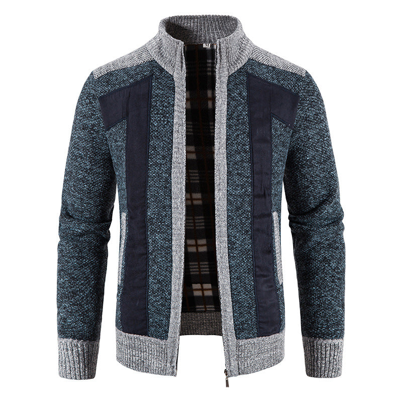 Comfortable Men's Plush Zip-Up Jacket