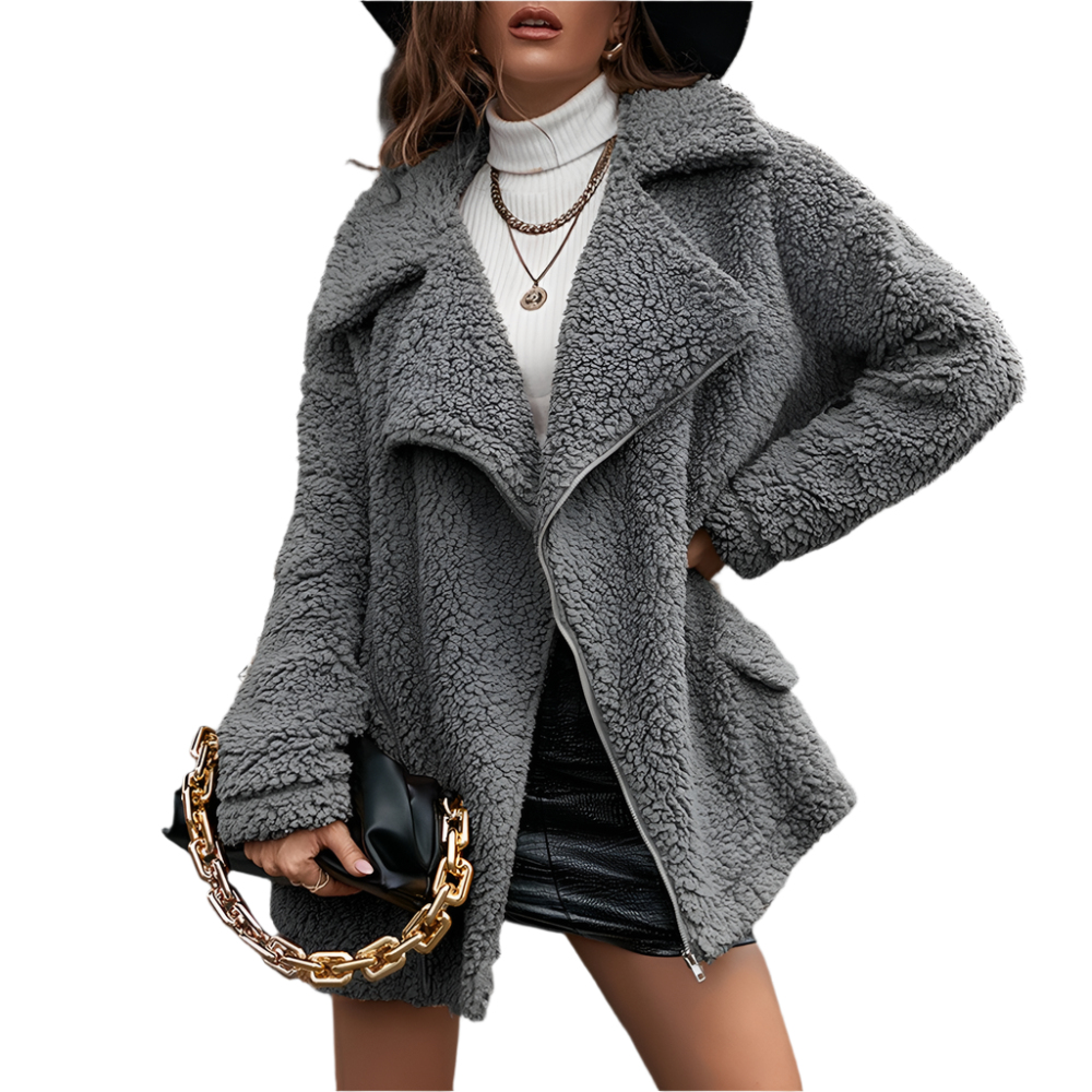 Soft Fleece Jacket Women Zipper Warm