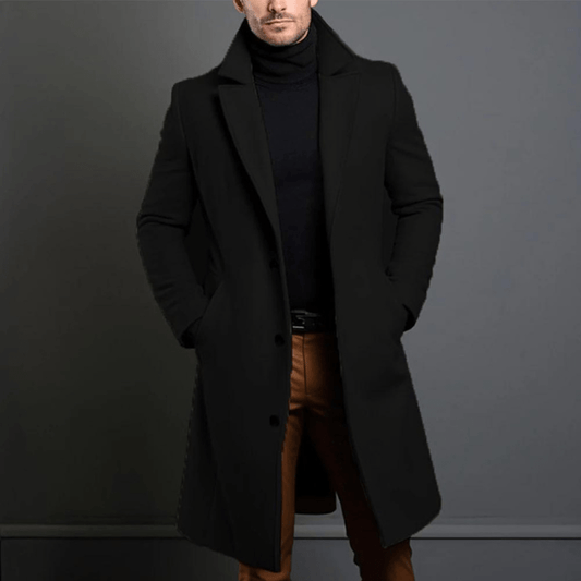 Herren Wintermantel Lang Warm Elegant - IdealeKleiden