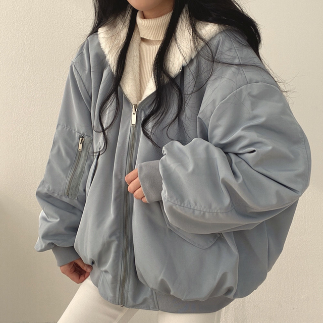 Oversized Zip-Up Jacket Comfortable Oversized