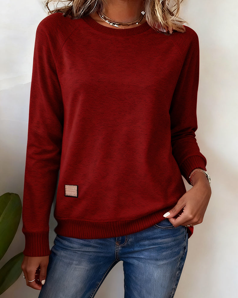 Comfortable Crew Neck Casual Sweatshirt