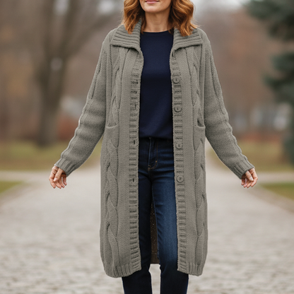 Warm Knitted Dress Women's Coat