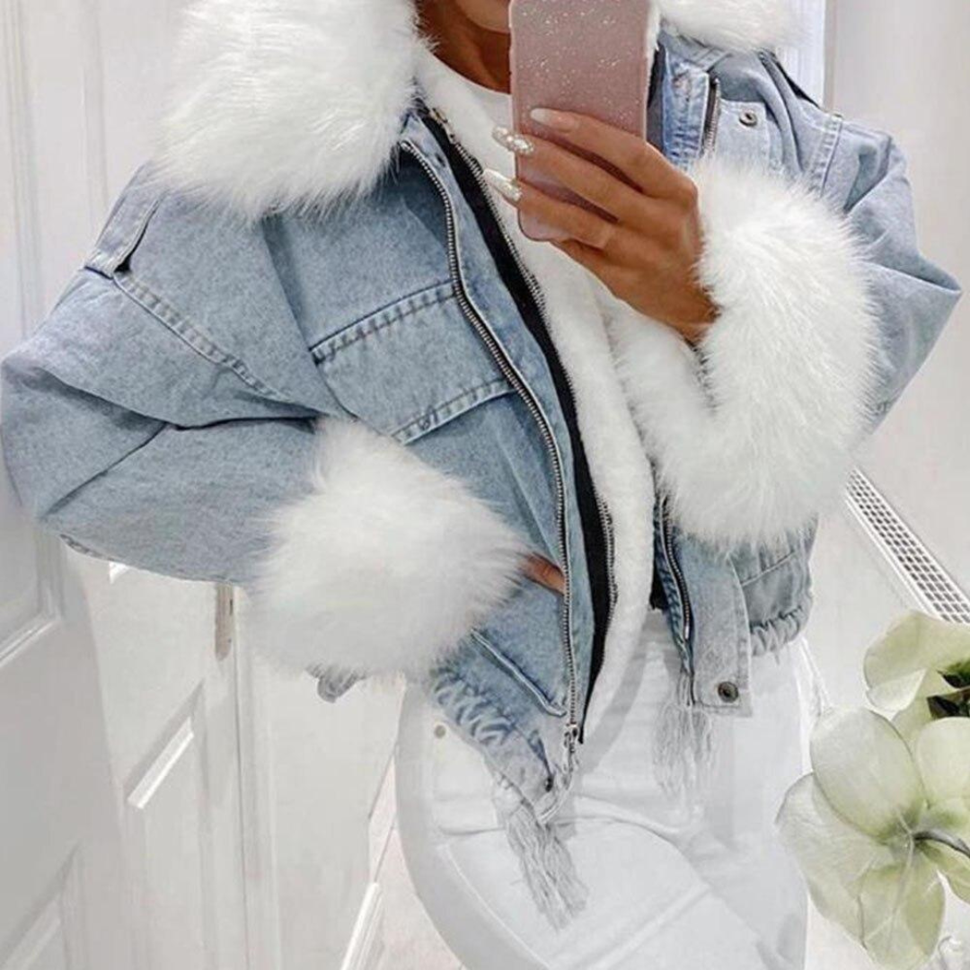 Stylish Winter Jacket Jeans Women