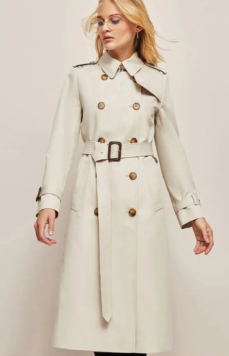 Elegant Women's Long Lapel Coat