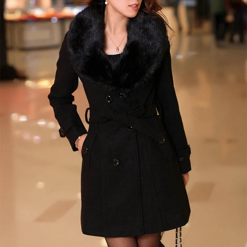Luxus Pelzmantel Elegante Damenjacke