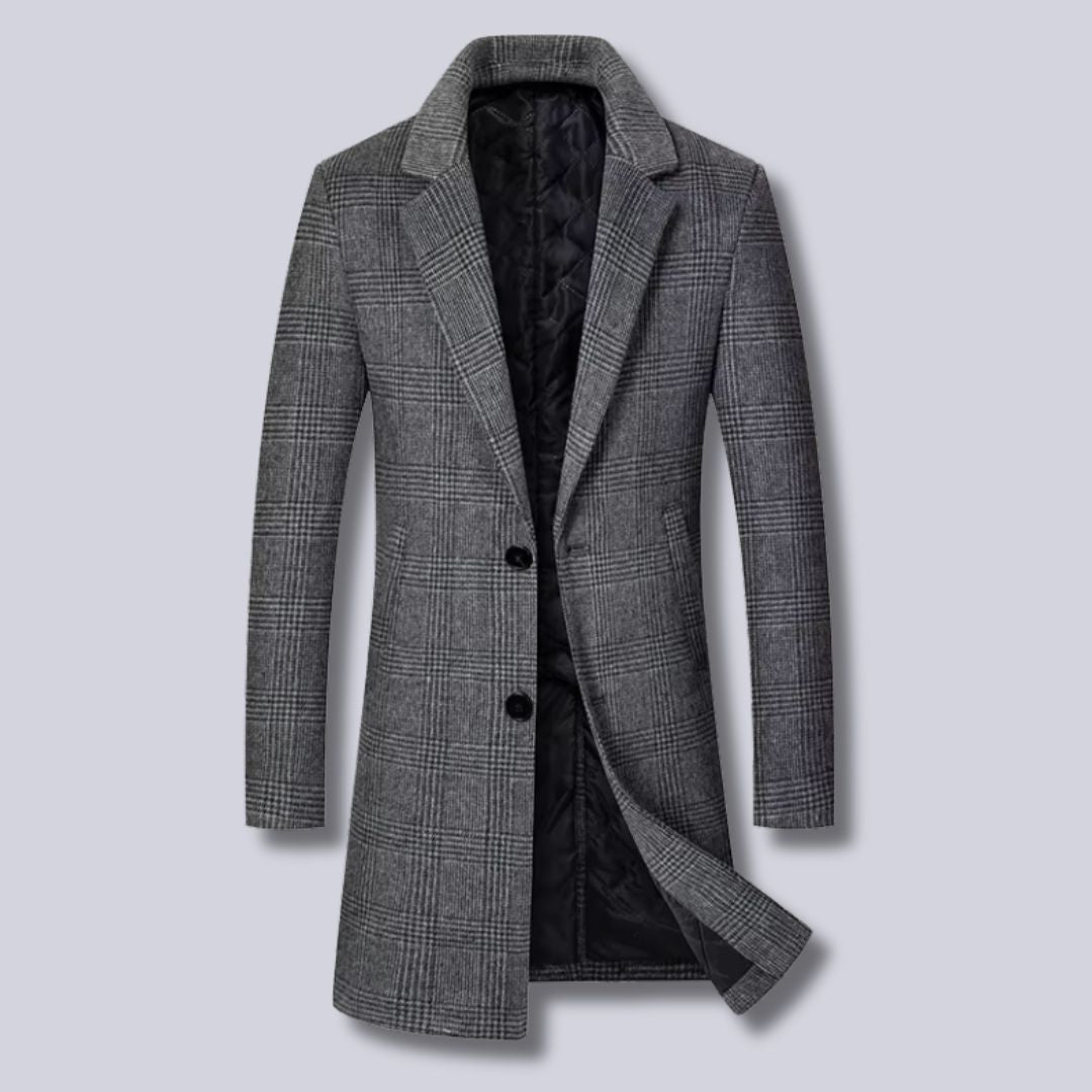 Stylish Plaid Trench Coat for Women