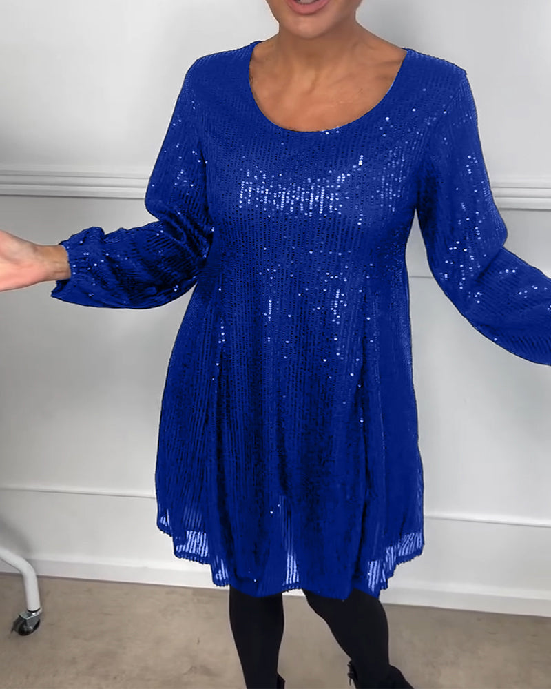 Elegant Evening Dress Sequin A-Line