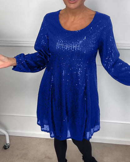 Elegant Evening Dress Sequin A-Line