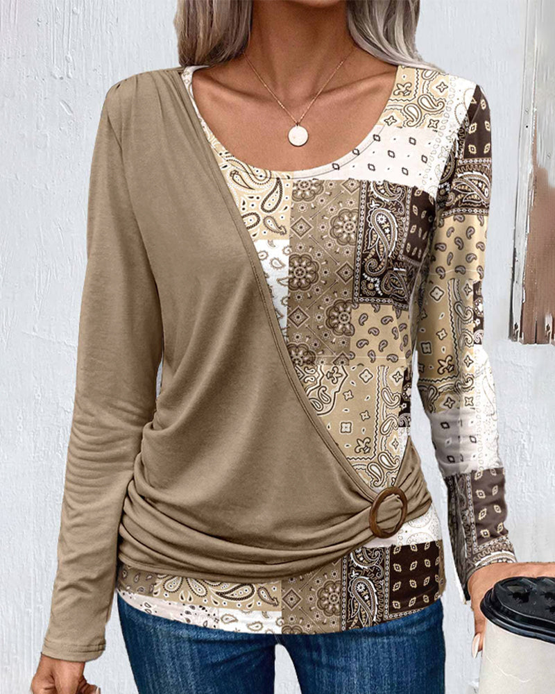 Women's Tops Paisley Print Blouse