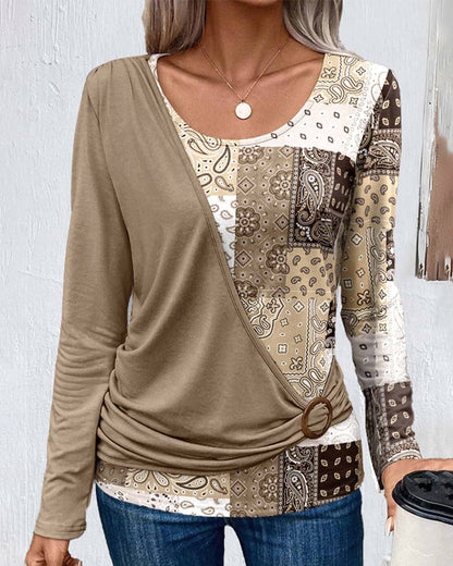 Women's Tops Paisley Print Blouse