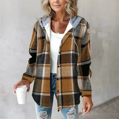 Fashionable Women's Jacket Plaid Summer